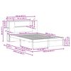 vidaXL Polica za knjige Krevetski okvir Vosak smeđa 150 x 200 cm