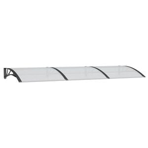 vidaXL Nadstre&scaron;nica za vrata crna 300 x 100 cm polikarbonatna