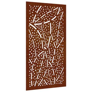 vidaXL Vrtni zidni ukras 105 x 55 cm od čelika COR-TEN s uzorkom li&scaron;ća