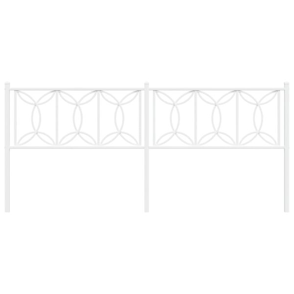 vidaXL Metalno uzglavlje bijelo 193 cm