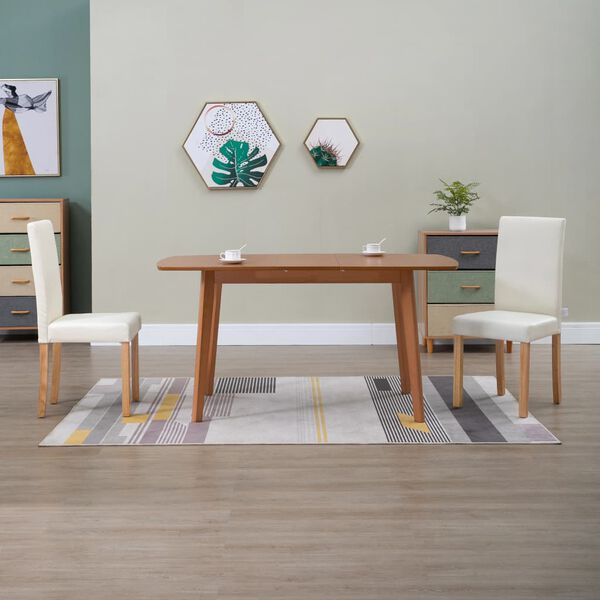 vidaXL Blagovaonske stolice od umjetne kože 2 kom krem