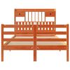vidaXL Krevet s regalom za knjige bez madraca 135 x 190 cm od borovine