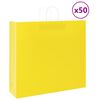 vidaXL Papirnate vrećice 50 kom s ručkama žute 54x15x49 cm
