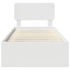 vidaXL Krevetna konstrukcija Bijelo 100 x 200 cm Čvrsto borovo drvo