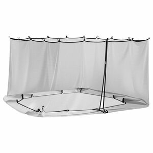 vidaXL Mreža protiv komaraca za gazebo 220 mesh Crna 3,6 x 3,6 x 2 m