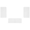 vidaXL 3-dijelni zidni TV ormarići s LED svjetlima bijeli