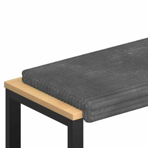 vidaXL Jastučić za klupu Pli&scaron;ani kord Svjetlosiva Dubina 35 cm