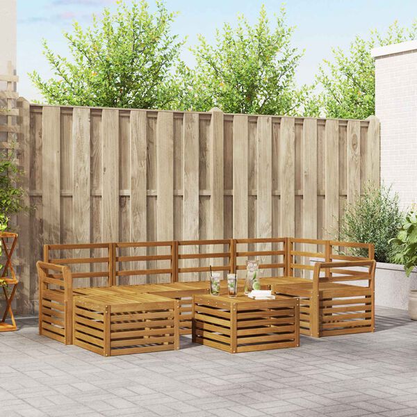 vidaXL Setovi sofa Prirodna Čvrsto drvo akacije