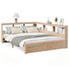 vidaXL Krevet s regalom za knjige bez madraca 150 x 200 cm od borovine