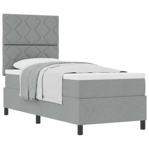 vidaXL Krevet s opruga kutije Svijetlo siva 80 x 200 cm tkanina