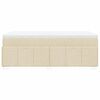 vidaXL Krevet s oprugama i madracem krem 100 x 200 cm od tkanine