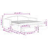 vidaXL Dnevni krevet na razvlačenje s ladicama krem 90x200 cm tkanina
