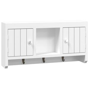 vidaXL Ormarić za ključeve bijeli 40 x 8,5 x 20 cm od drva i čelika