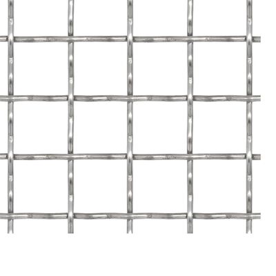 vidaXL Vrtna mrežasta ograda od nehrđajućeg čelika 100x85 cm 21x21x2,5 mm