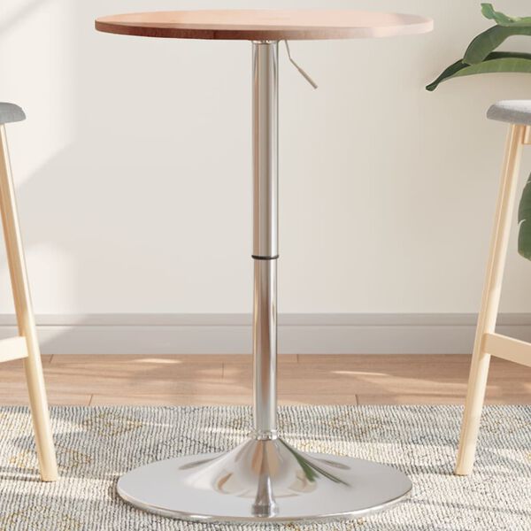 vidaXL Barski stol &Oslash; 50 x 89,5 cm od masivne hrastovine