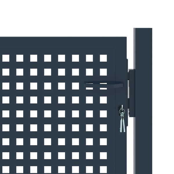 vidaXL Vrata za ogradu antracit 102 x 75 cm čelik