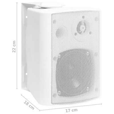 vidaXL Zidni stereo zvučnici 2 kom bijeli unutarnji/vanjski 80 W