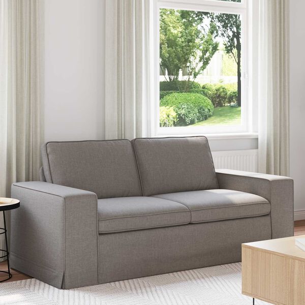 vidaXL Sofa 140cm Sivo-smeđa Metal