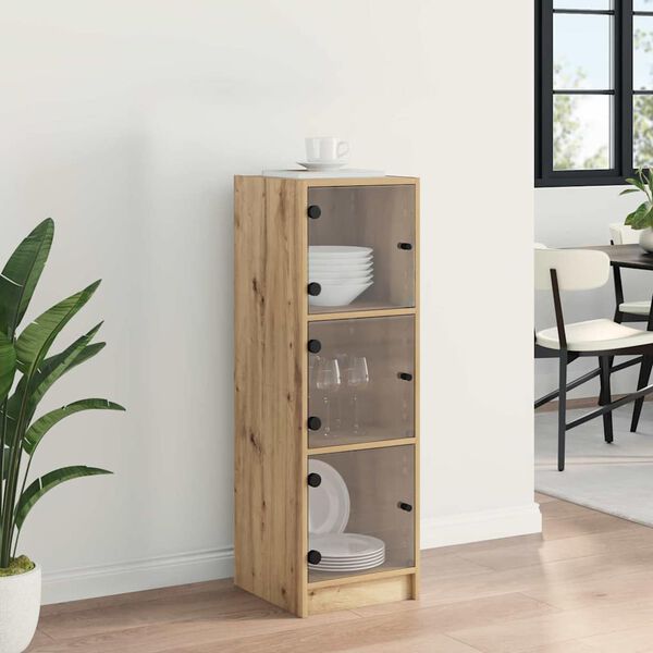 vidaXL Highboard Umjetnički hrast 35 x 37 x 109 cm Konstruirano drvo