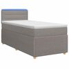 vidaXL Boxspring krevet s madracem Sivosmeđa 80 x 200 cm Tkanina