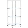 vidaXL Police s 4 razine prozirne 40 x 40 x 100 cm od kaljenog stakla