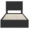 vidaXL Krevet s od storage Crna 100 x 200 cm Konstruirano drvo
