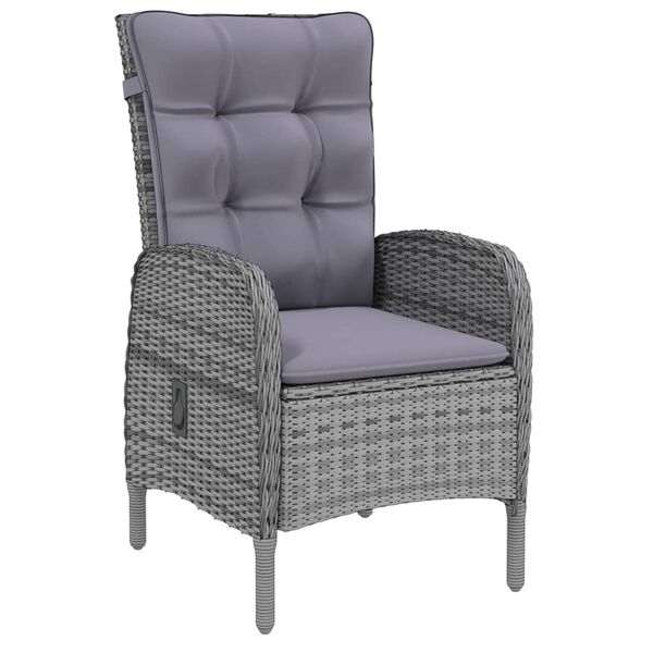 vidaXL 5-dijelni vrtni blagovaonski set od poliratana sivi