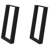 vidaXL Noge za blagovaonski stol U-oblik 2 kom Crne 50 x (72-73) cm Čelik
