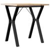 vidaXL Blagovaonski stol Y-oblika 70x70x75,5 cm od borovine i čelik