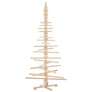 vidaXL Drveno božićno drvce za dekoraciju 210 cm Čvrsto drvo bor