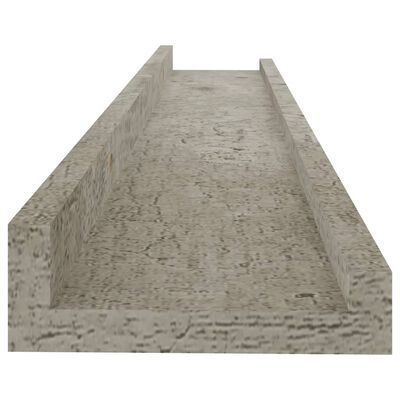 vidaXL Zidne police 4 kom siva boja betona 60 x 9 x 3 cm