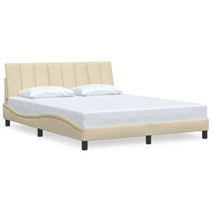 vidaXL Okvir za krevet bez madraca Hanko krem 160x200 cm od tkanine