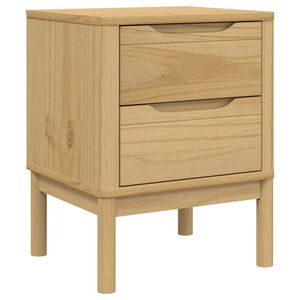 vidaXL Noćni ormarić FLORO vo&scaron;tano smeđi 45x39x57 cm masivna borovina