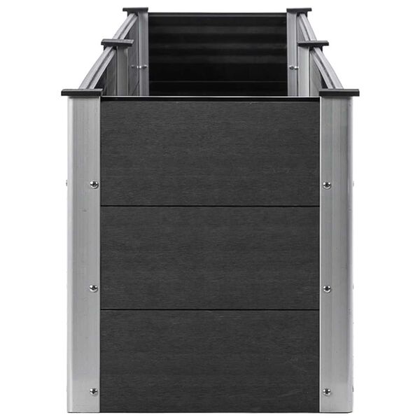 vidaXL Povišena vrtna gredica 200 x 50 x 54 cm WPC siva