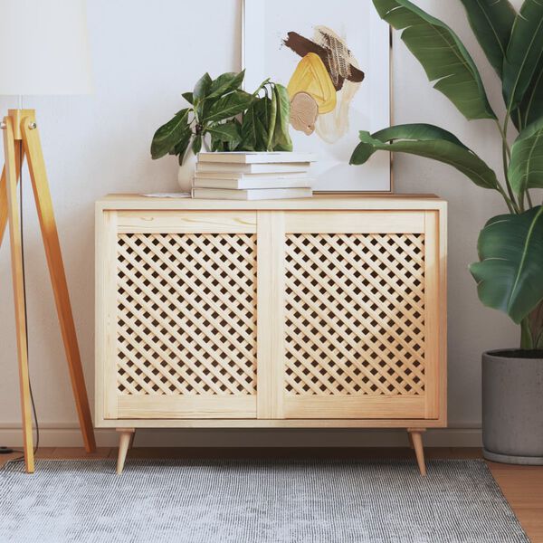 vidaXL Vrata za ormarić re&scaron;etkasti dizajn 2 kom 49,5x61,5 cm borovina