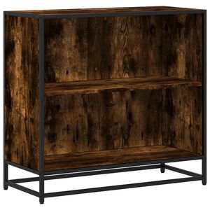 vidaXL Ormar za knjige dimljeni hrast 80,5x35x76 cm konstruirano drvo