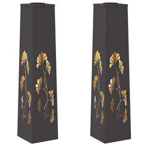 vidaXL Solarna LED svjetlost za stazu 2 pcs Crna Hladno valjana čelika