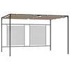 vidaXL Sjenica s pomičnim krovom 3 x 4 x 2,3 m smeđesiva 180 g/m&sup2;