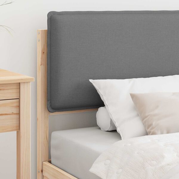 vidaXL Krevetni okvir s tapiciranim uzglavljem Svijetlo siva