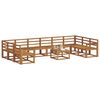 vidaXL Set vanjskih sofa 11 pcs Prirodna Čvrsto drvo akacije