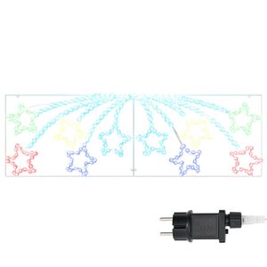 vidaXL Božićna Zvijezda 432 LED lampica &Scaron;areni 182 x 58 cm PVC