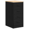 vidaXL Garažni ormar za odlaganje crni 40x51x85 cm masivne borovine