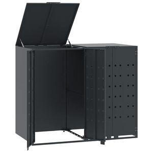 vidaXL Spremi&scaron;te za 2 kante za otpad antracit 138x79x117 cm čelično