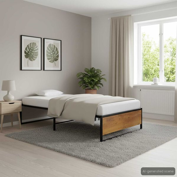 vidaXL Okvir za krevet crni metalni 100 x 200 cm