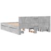 vidaXL Okvir kreveta s uzglavljem siva boja betona 160x200 cm drveni