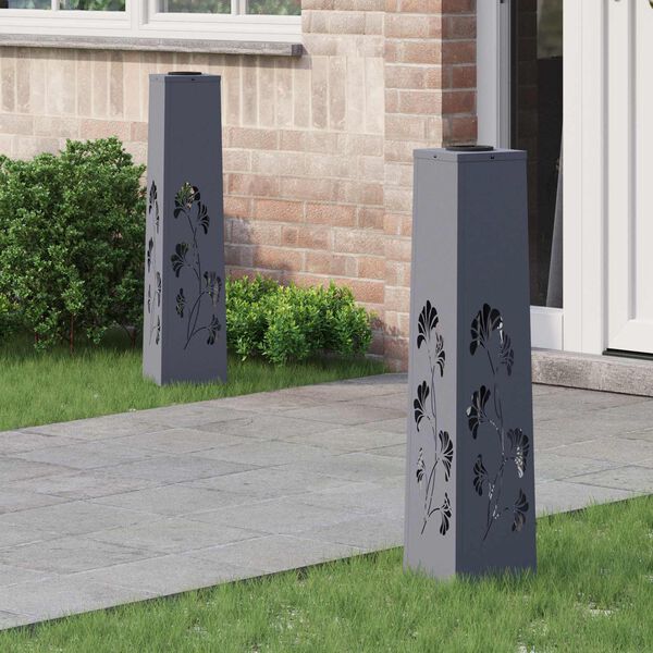 vidaXL Solarna LED svjetlost za stazu 2 pcs Antracit