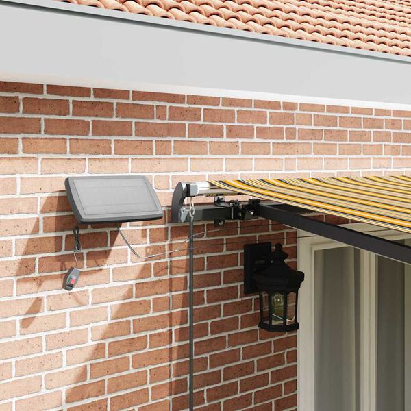 vidaXL Skrovita tenda S LED lampica &Scaron;areni 500 &times;350 cm tkanina