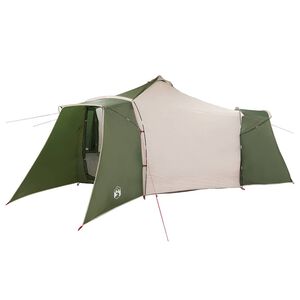 vidaXL Tipi &scaron;ator s krovom Zelena i bež 492 x 492 x 275 cm tkanina