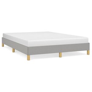 vidaXL Okvir za krevet bez madraca svjetlosivi 140 x 190 cm od tkanine