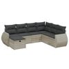 vidaXL 7-dijelni set vrtnih sofa svjetlosivi od poliratana